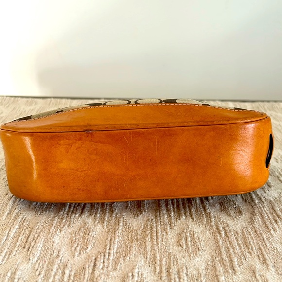 Coach Demi Monogram Canvas/Leather Baguette Bag - Picture 8 of 16